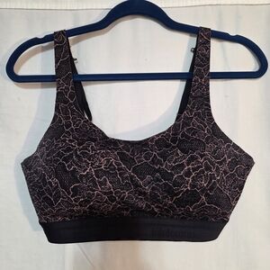 lululemon Like Nothing Fine Form Lacescape Spanish Rose/Black Bra 34D